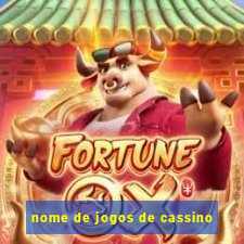 nome de jogos de cassino