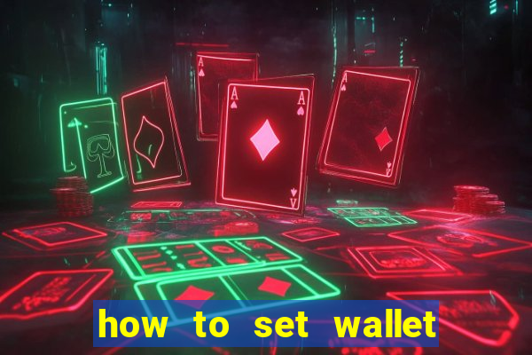 how to set wallet password in bingo plus