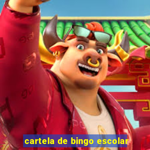 cartela de bingo escolar