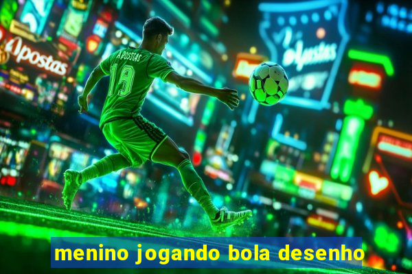 menino jogando bola desenho