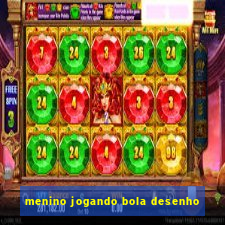 menino jogando bola desenho