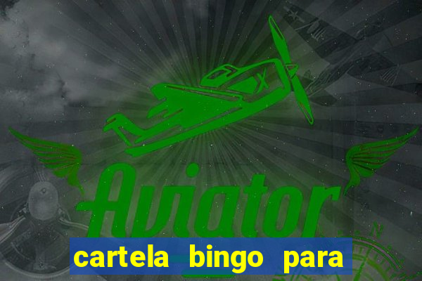 cartela bingo para cha de cozinha imprimir gratis