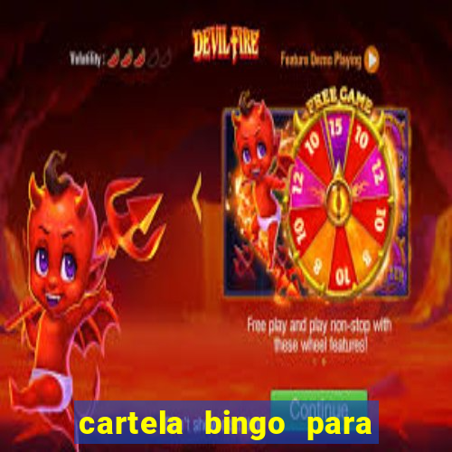 cartela bingo para cha de cozinha imprimir gratis