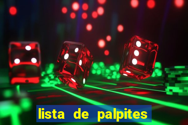 lista de palpites jogos de hoje