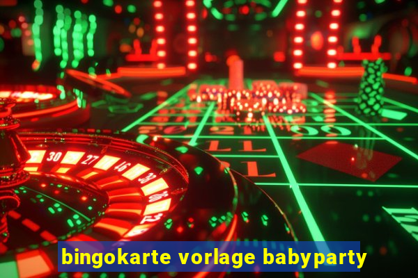 bingokarte vorlage babyparty