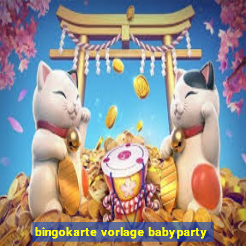 bingokarte vorlage babyparty