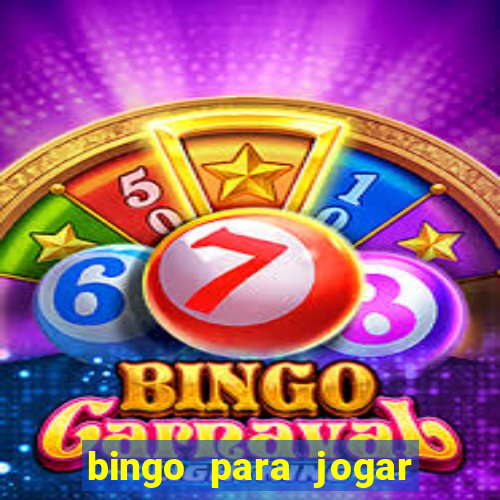 bingo para jogar com os amigos