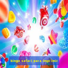 bingo safari para imprimir