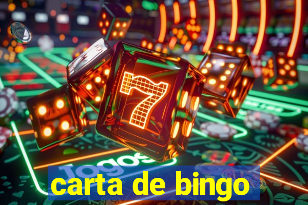 carta de bingo