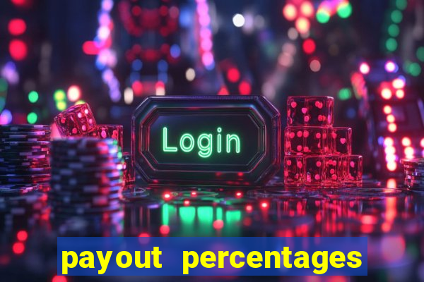 payout percentages of slot machines