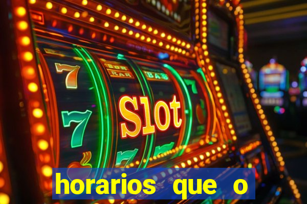 horarios que o fortune tiger paga