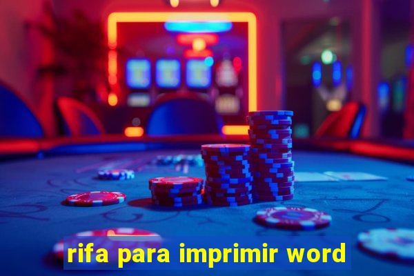 rifa para imprimir word