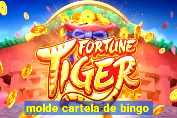 molde cartela de bingo