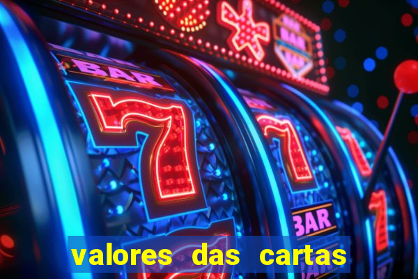 valores das cartas no 21