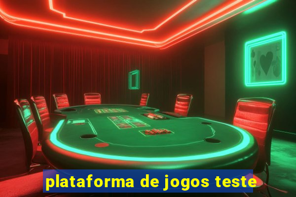 plataforma de jogos teste