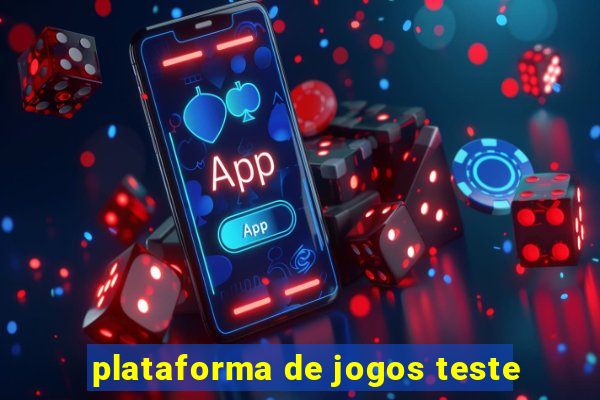 plataforma de jogos teste