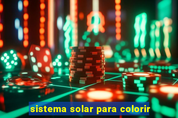 sistema solar para colorir