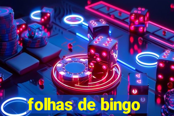 folhas de bingo