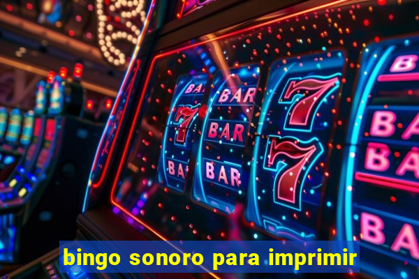 bingo sonoro para imprimir