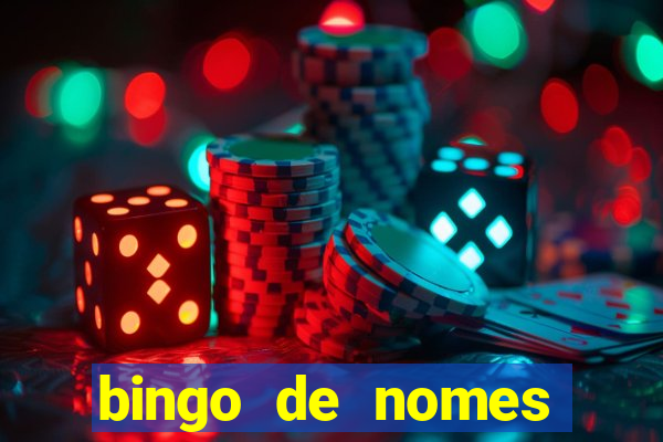 bingo de nomes educa??o infantil