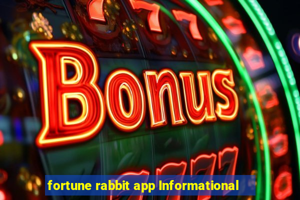 fortune rabbit app Informational