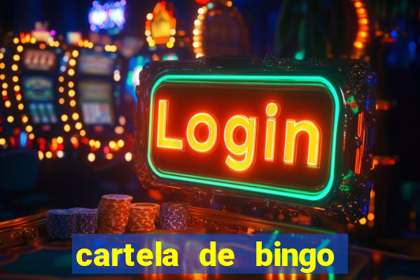 cartela de bingo da sorte