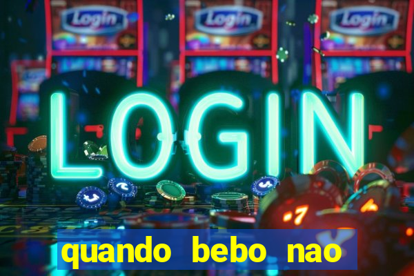 quando bebo nao consigo dormir