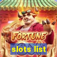 slots list