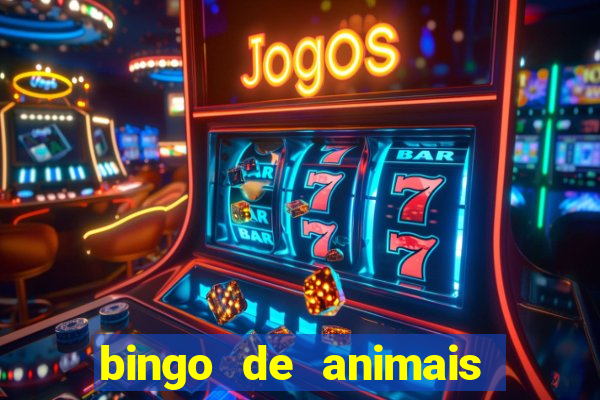 bingo de animais para educa??o infantil