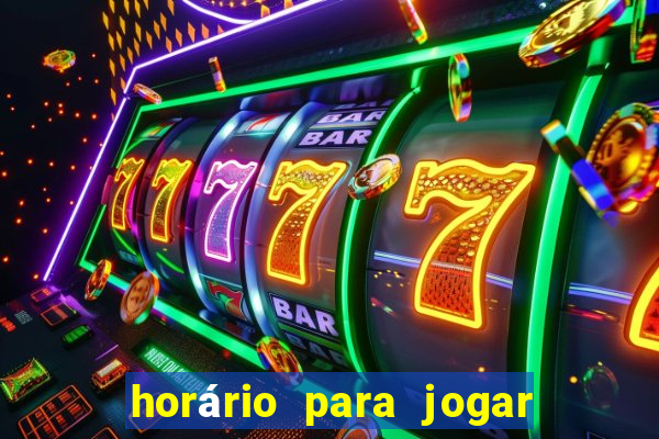 horário para jogar fortune tiger hoje