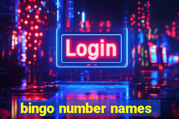 bingo number names