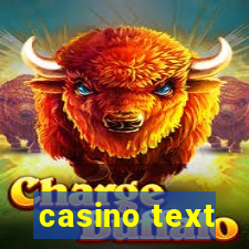 casino text