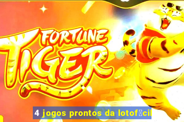 4 jogos prontos da lotof谩cil