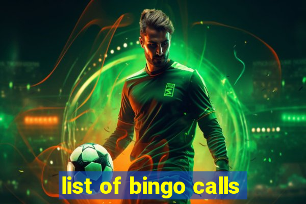 list of bingo calls