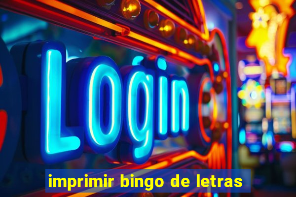 imprimir bingo de letras