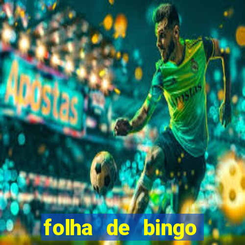 folha de bingo para imprimir