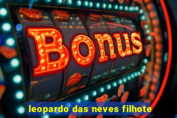 leopardo das neves filhote