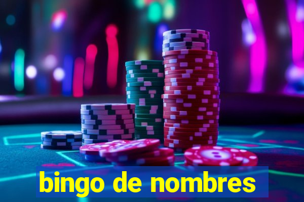 bingo de nombres