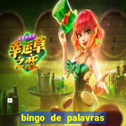 bingo de palavras colorido para imprimir