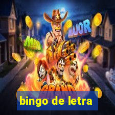 bingo de letra