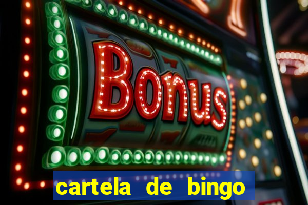 cartela de bingo pra imprimir