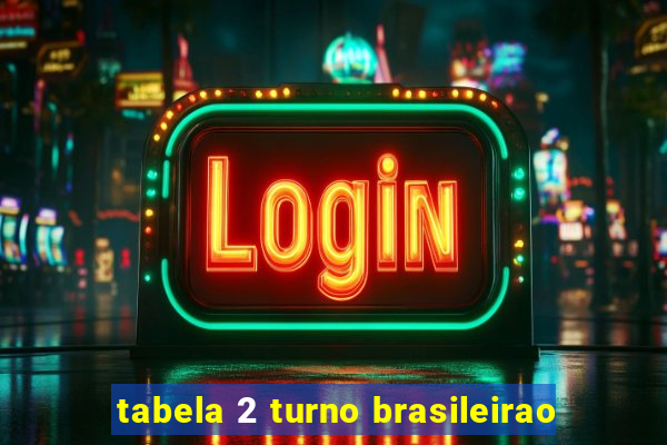 tabela 2 turno brasileirao