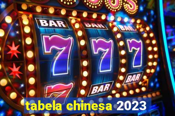 tabela chinesa 2023