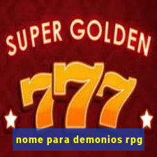 nome para demonios rpg