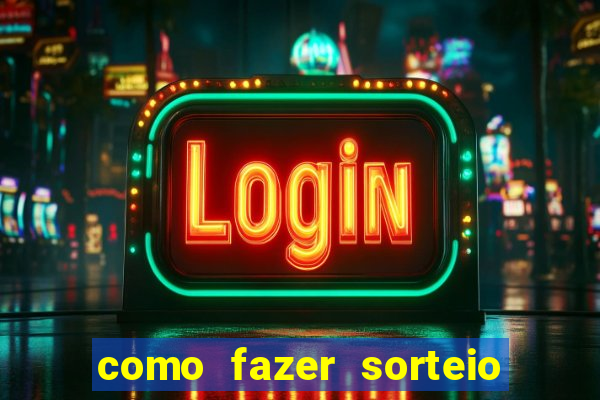 como fazer sorteio de cores online