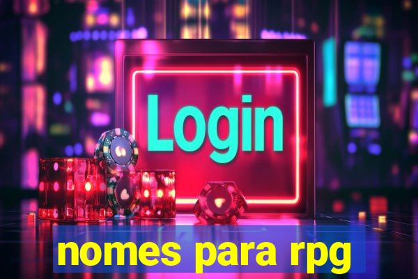 nomes para rpg