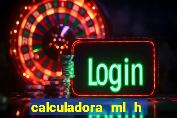 calculadora ml h para mcg kg min