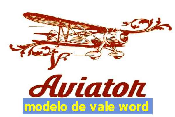 modelo de vale word