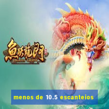 menos de 10.5 escanteios