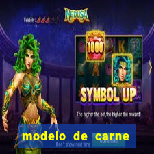 modelo de carne para pagamento